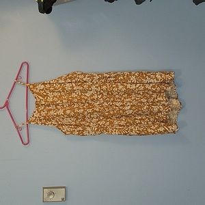 Old Navy orange and cream flower romper